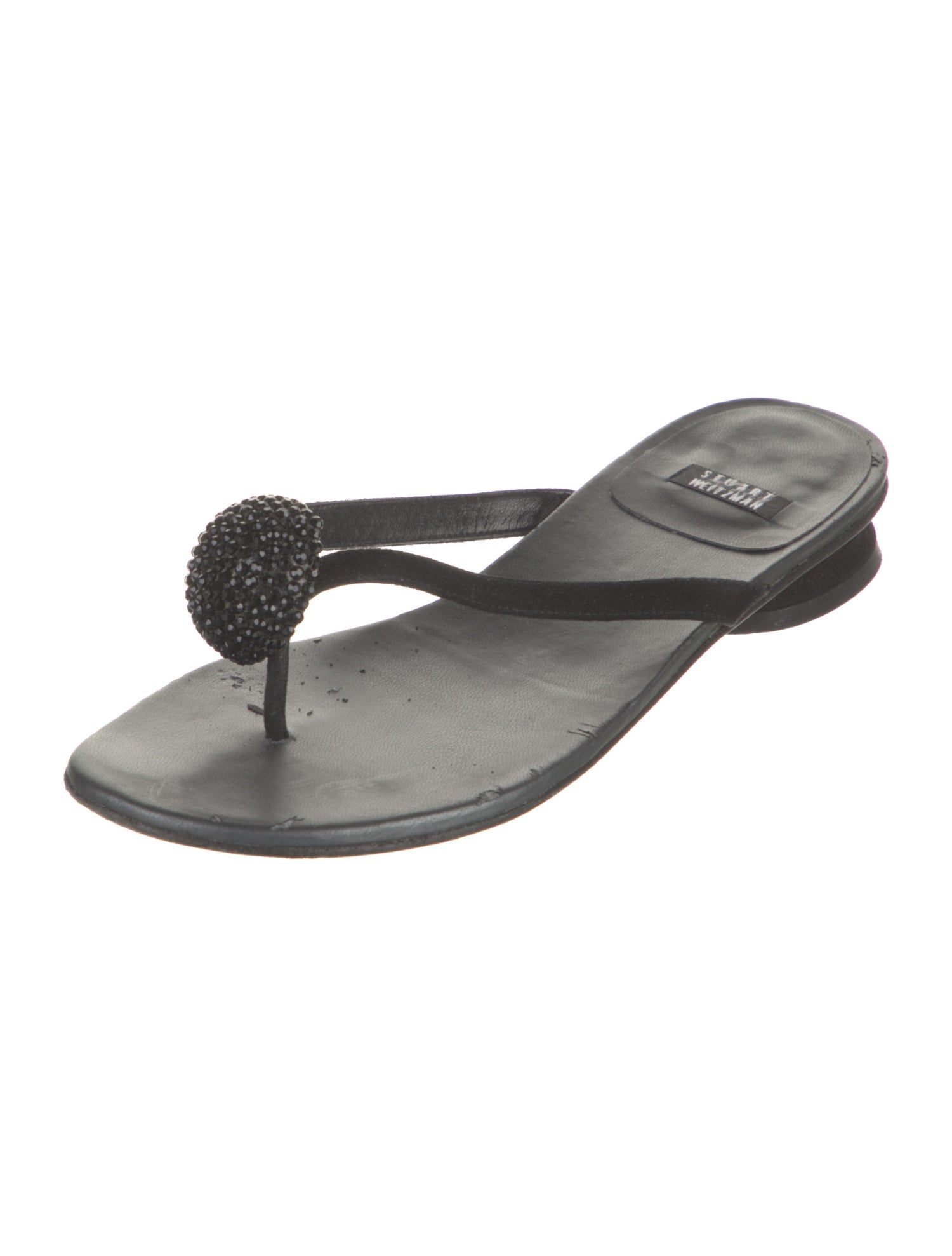 Stuart Weitzman Suede Slides