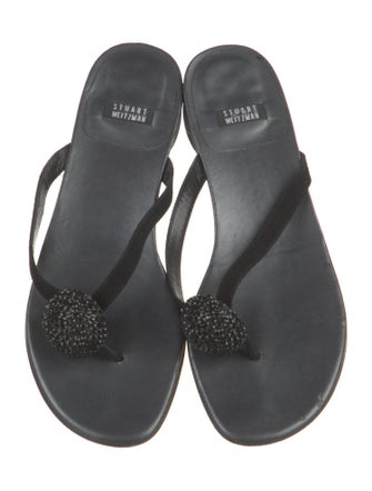 Stuart Weitzman Suede Slides