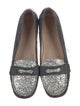 Stuart Weitzman Denim Glitter Accents Loafers