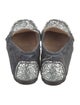 Stuart Weitzman Denim Glitter Accents Loafers