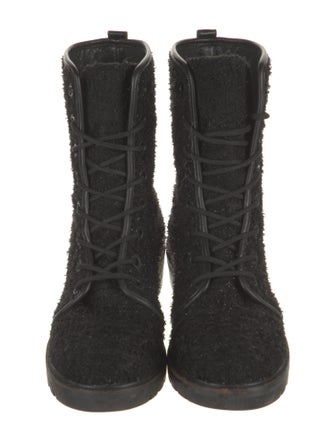 Stuart Weitzman Glitter Accents Combat Boots