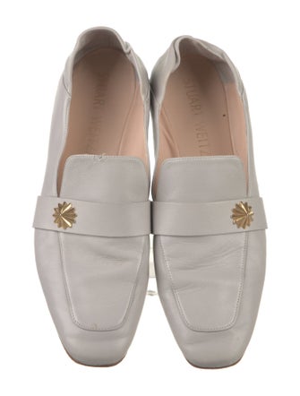 Stuart Weitzman Leather Studded Accents Loafers