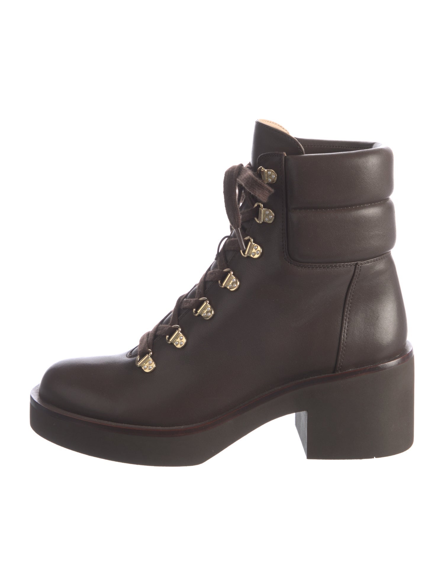 Stuart Weitzman Leather Combat Boots