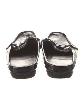Stuart Weitzman Patent Leather Crystal Embellishments Mules