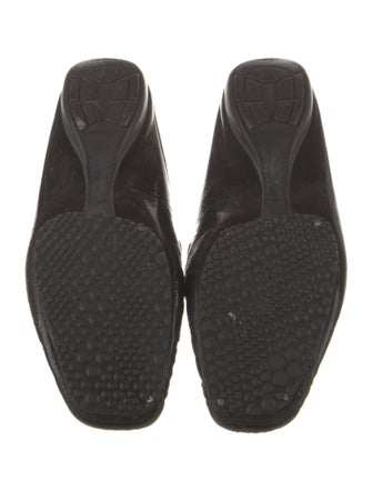 Stuart Weitzman Patent Leather Crystal Embellishments Mules