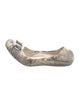 Stuart Weitzman Leather Animal Print Ballet Flats