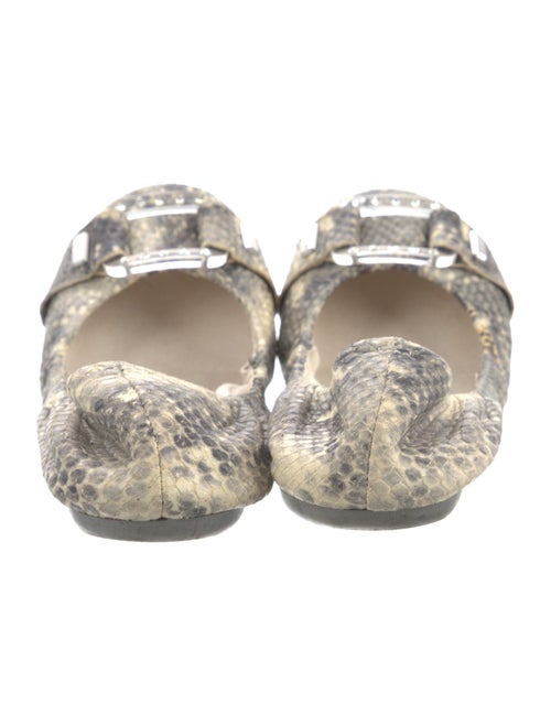 Stuart Weitzman Leather Animal Print Ballet Flats