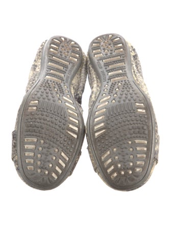 Stuart Weitzman Leather Animal Print Ballet Flats