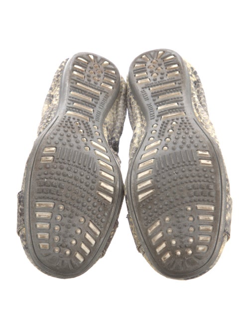 Stuart Weitzman Leather Animal Print Ballet Flats