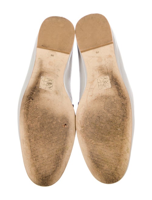 Stuart Weitzman Leather Tassel Accents Loafers