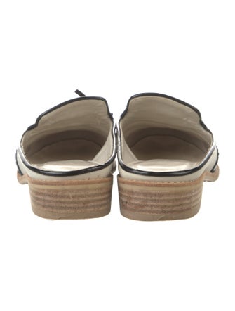 Stuart Weitzman Leather Tassel Accents Mules