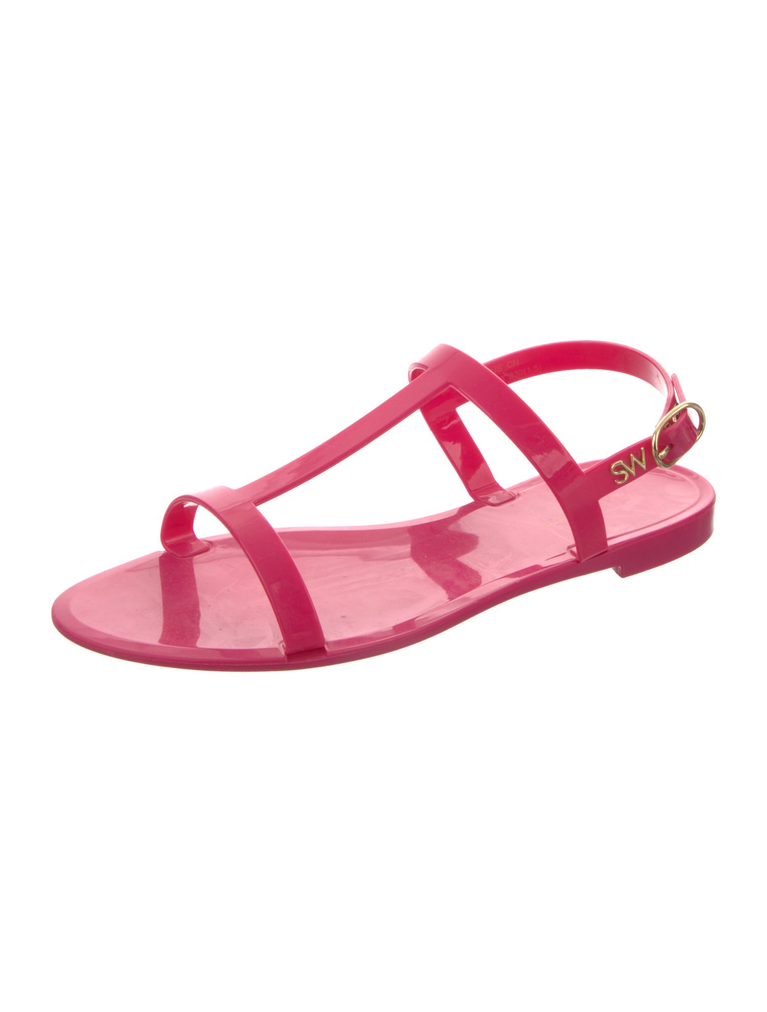 Stuart Weitzman Rubber T-Strap Sandals