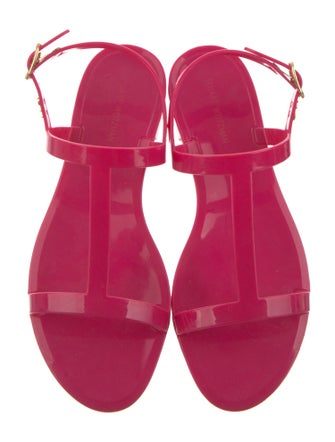 Stuart Weitzman Rubber T-Strap Sandals