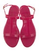 Stuart Weitzman Rubber T-Strap Sandals