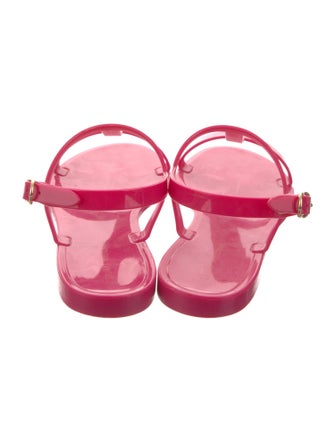 Stuart Weitzman Rubber T-Strap Sandals