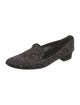 Stuart Weitzman Suede Crystal Embellishments Loafers