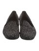 Stuart Weitzman Suede Crystal Embellishments Loafers