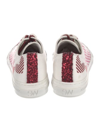 Stuart Weitzman Canvas Printed Sneakers