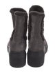 Stuart Weitzman Suede Faux Fur Trim Chelsea Boots