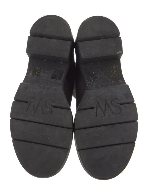 Stuart Weitzman Suede Faux Fur Trim Chelsea Boots