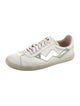 Stuart Weitzman Leather Glitter Accents Sneakers
