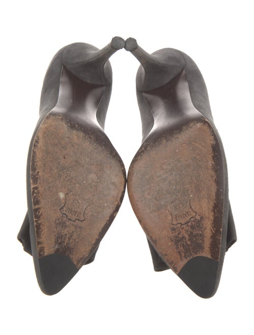 Stuart Weitzman Suede Bow Accents Pumps