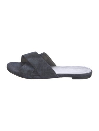 Stuart Weitzman Denim Slides