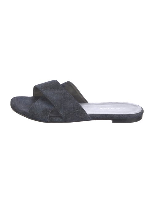 Stuart Weitzman Denim Slides