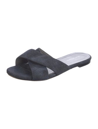 Stuart Weitzman Denim Slides