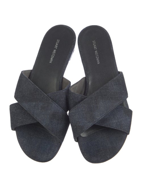 Stuart Weitzman Denim Slides