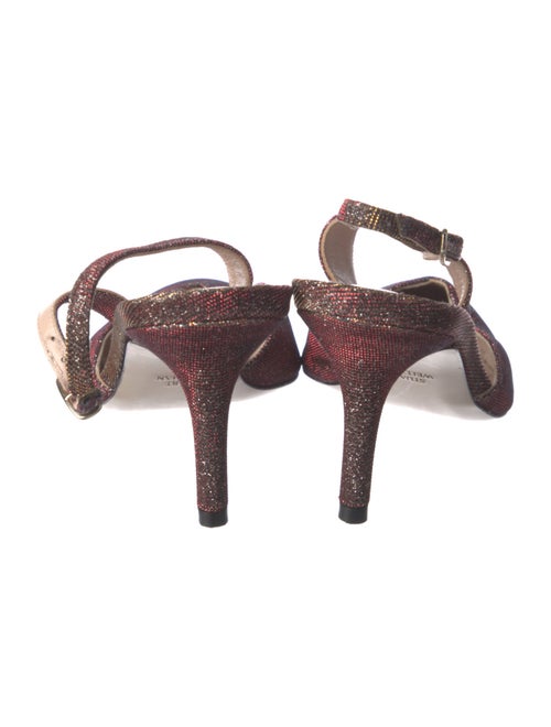 Stuart Weitzman Leather Printed Slingback Pumps