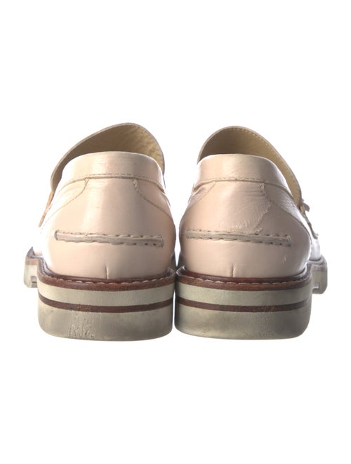 Stuart Weitzman Leather Tassel Accents Loafers