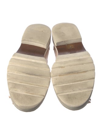 Stuart Weitzman Leather Tassel Accents Loafers