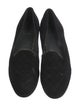 Stuart Weitzman Suede Chain-Link Accents Loafers
