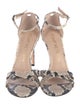Stuart Weitzman Leather Animal Print Sandals
