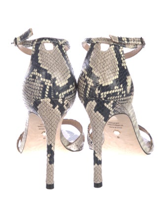 Stuart Weitzman Leather Animal Print Sandals