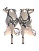 Stuart Weitzman Leather Animal Print Sandals