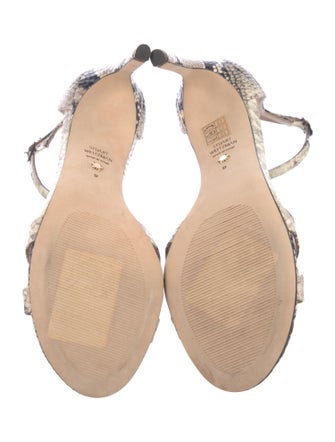 Stuart Weitzman Leather Animal Print Sandals