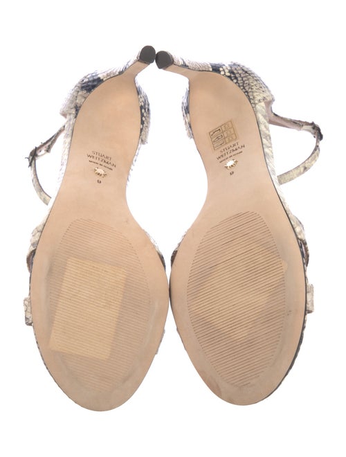 Stuart Weitzman Leather Animal Print Sandals