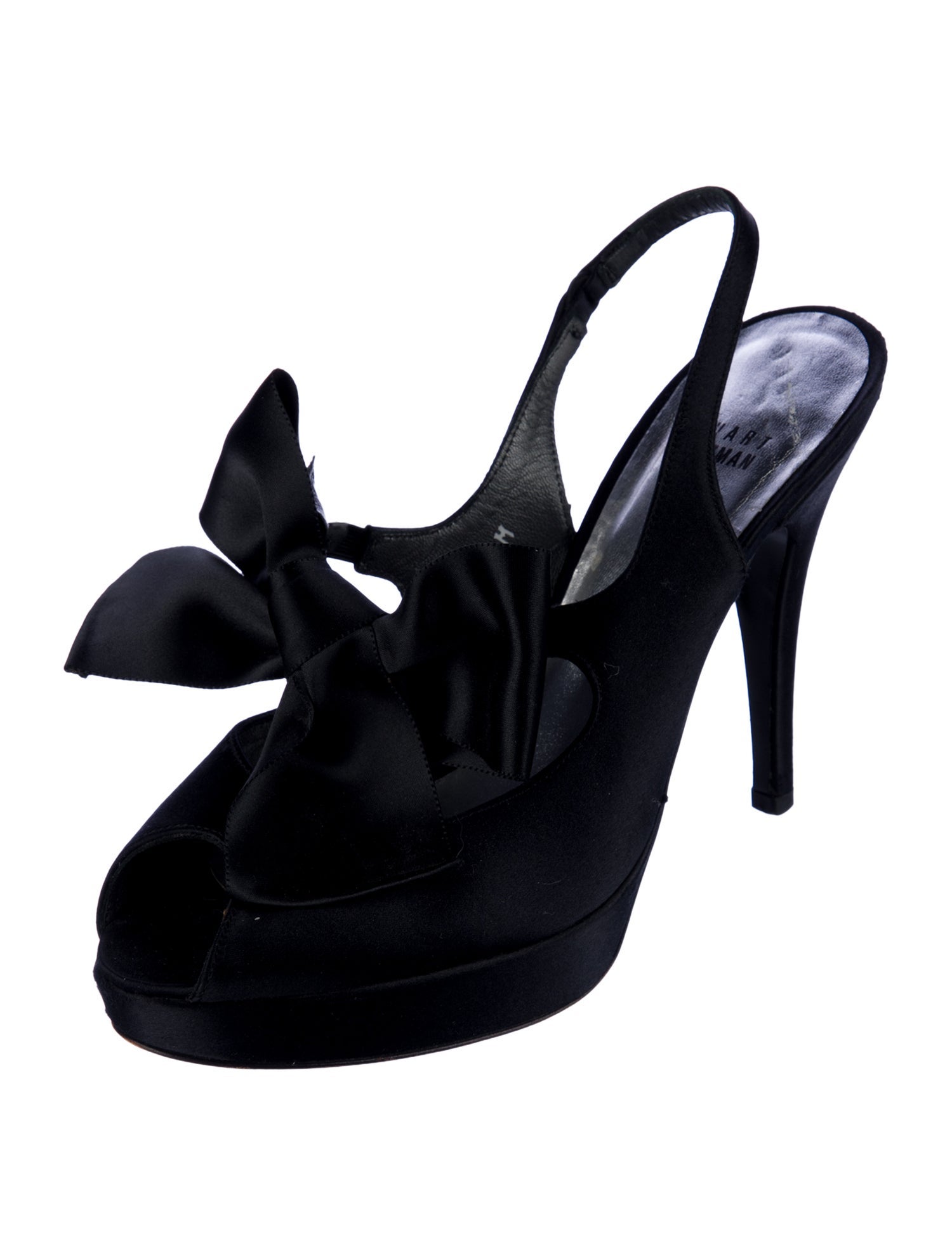 Stuart Weitzman Satin Slingback Pumps