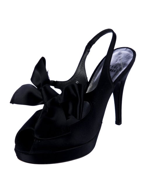 Stuart Weitzman Satin Slingback Pumps