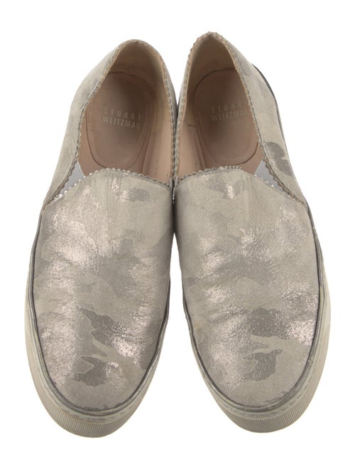 Stuart Weitzman Suede Printed Sneakers