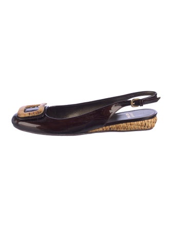 Stuart Weitzman Patent Leather Slingback Flats
