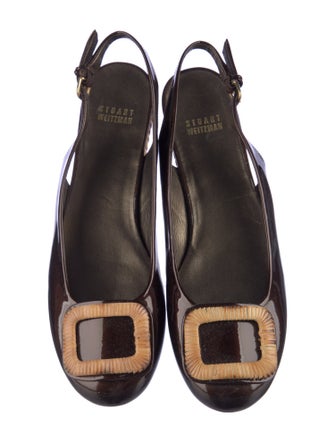 Stuart Weitzman Patent Leather Slingback Flats