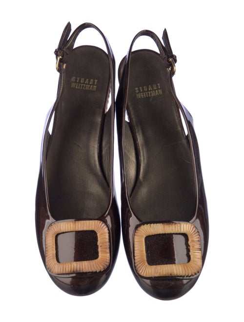 Stuart Weitzman Patent Leather Slingback Flats