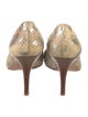 Stuart Weitzman Snakeskin Floral Print Pumps