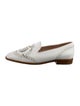 Stuart Weitzman Leather Tassel Accents Loafers