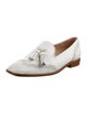 Stuart Weitzman Leather Tassel Accents Loafers