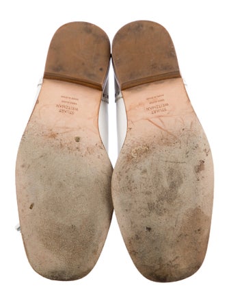 Stuart Weitzman Leather Tassel Accents Loafers