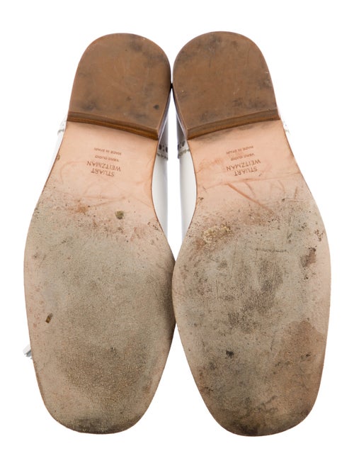 Stuart Weitzman Leather Tassel Accents Loafers